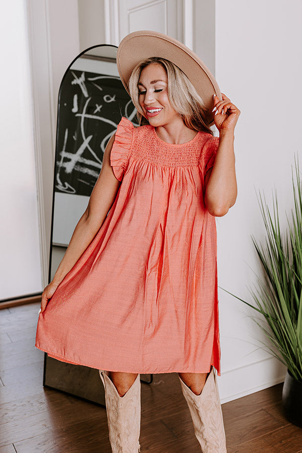 Saltwater Sunrise Shift Dress In Peach Image - 2