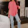 Destined For Decadence Button Up In Coral Image - 1