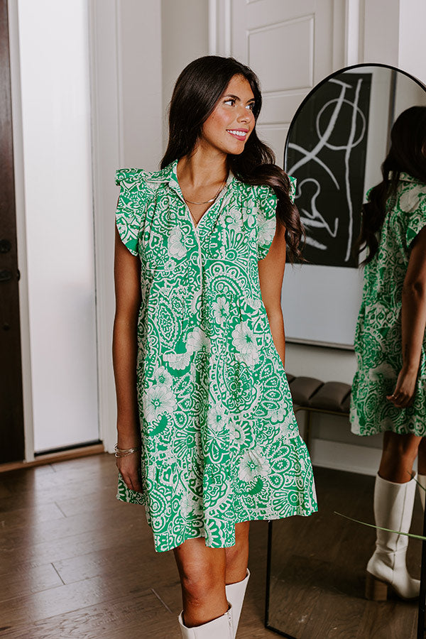 Hello Lovely Floral Dress In Emerald – Impressions Online Boutique