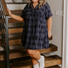 Dancing In The Sun Babydoll Dress In Navy Curves Image - 1