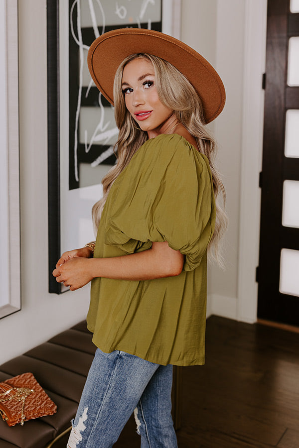 City Dream Shift Top In Lime Image - 3