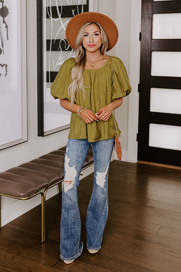 City Dream Shift Top In Lime Image - 5