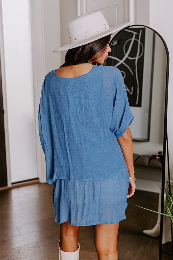 Tranquil Time Shift Top In Airy Blue Image - 3