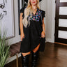 Hidden Bungalow Embroidered Dress In Black Curves Image - 1