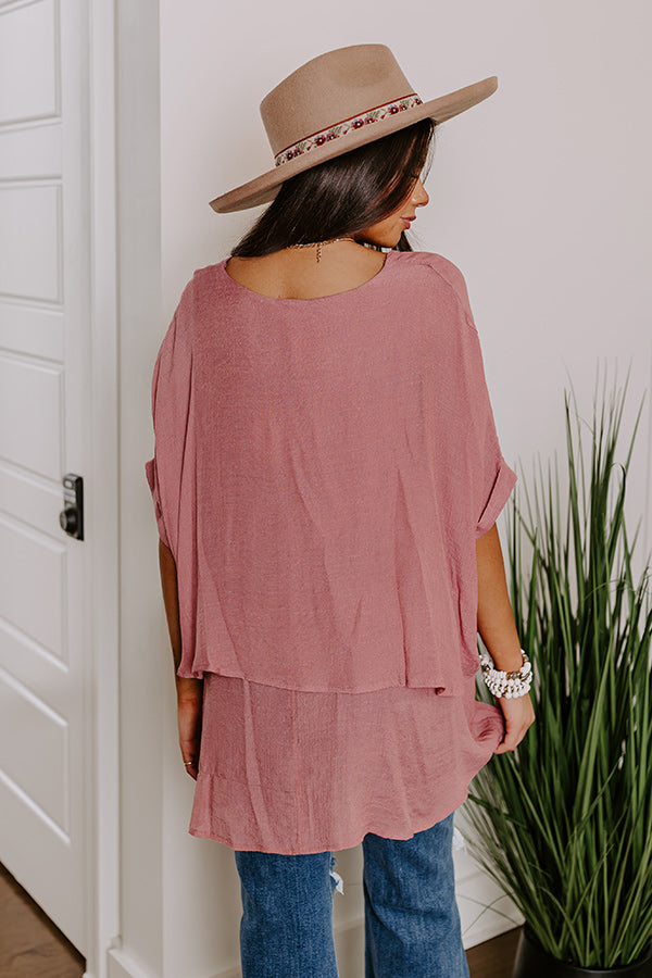 Tranquil Time Shift Top In Blush Image - 3