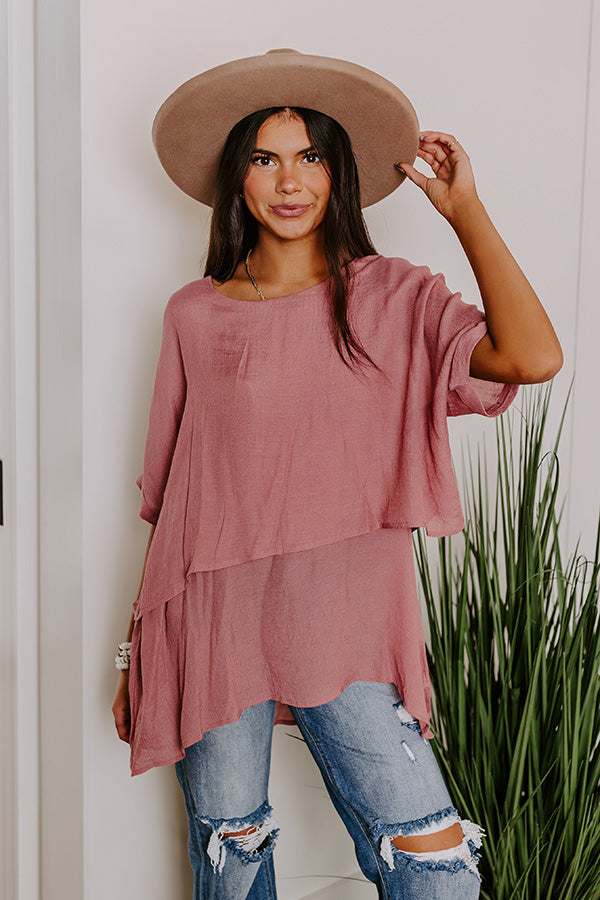 Tranquil Time Shift Top In Blush Image - 2