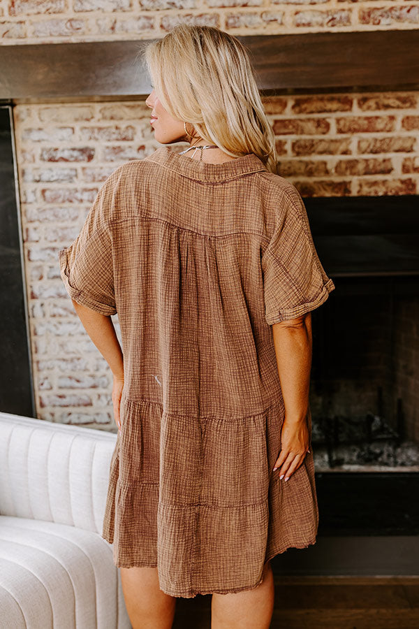 Mineral Washed Loose Fit Dress