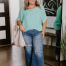 Grateful Life Shift Top In Mint Curves Image - 1