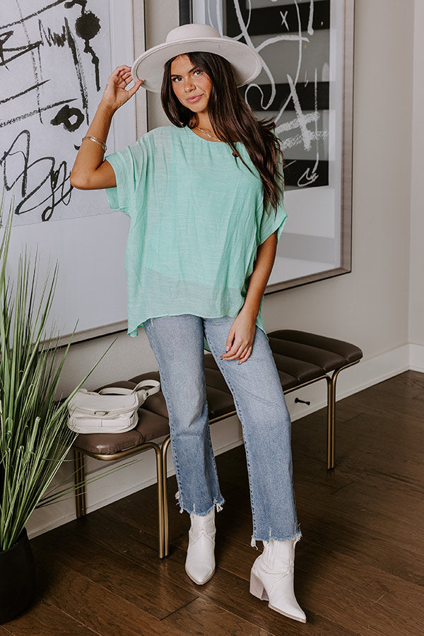 Grateful Life Shift Top In Mint