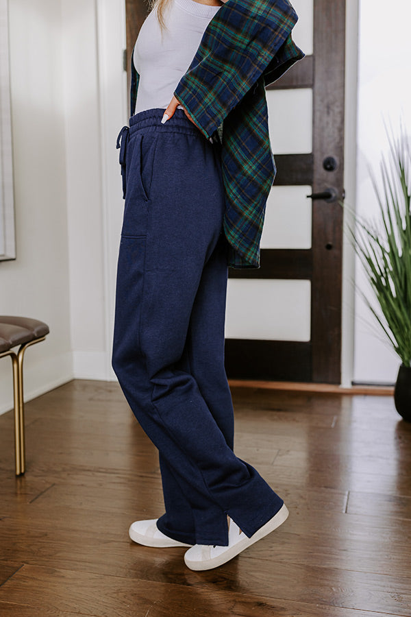 Coffee Run Cutie Straight Leg Pants in Navy Image - 5