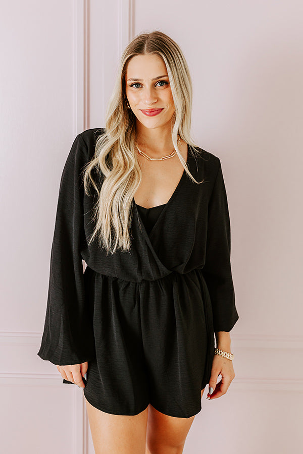 Simply Sweet Romper in Black Image - 4