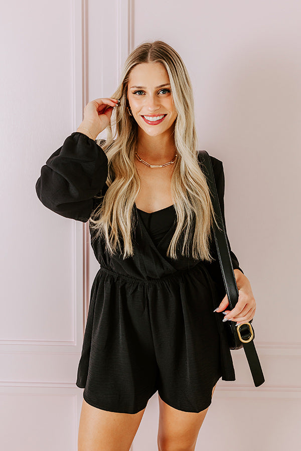Simply Sweet Romper in Black Image - 1