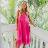 Bayside Bliss Ruffle Midi in Hot Pink Image - 1