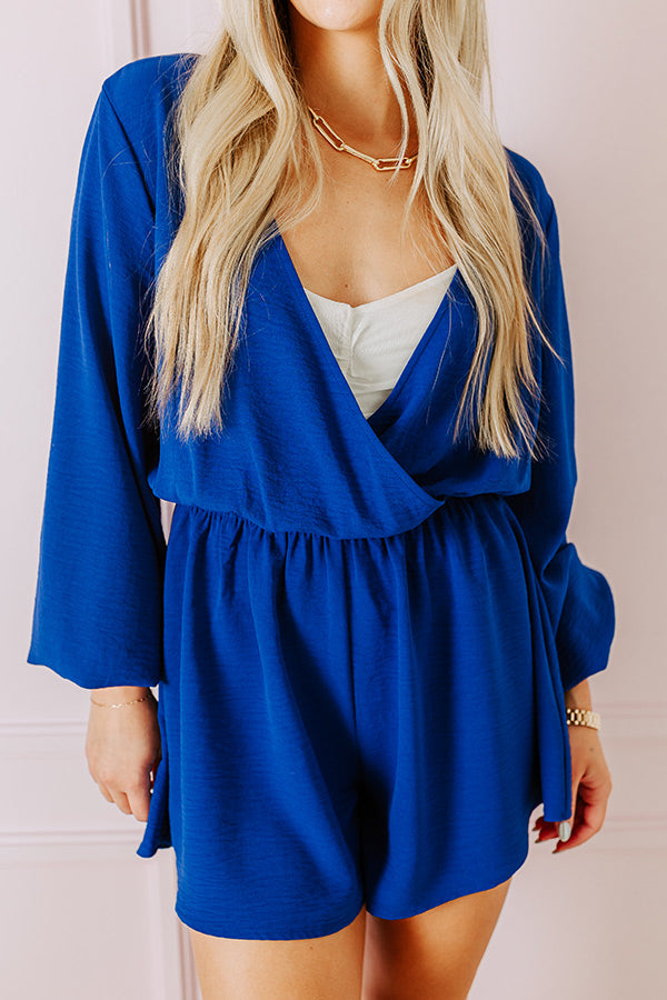 Simply Sweet Romper in Royal Blue Image - 5
