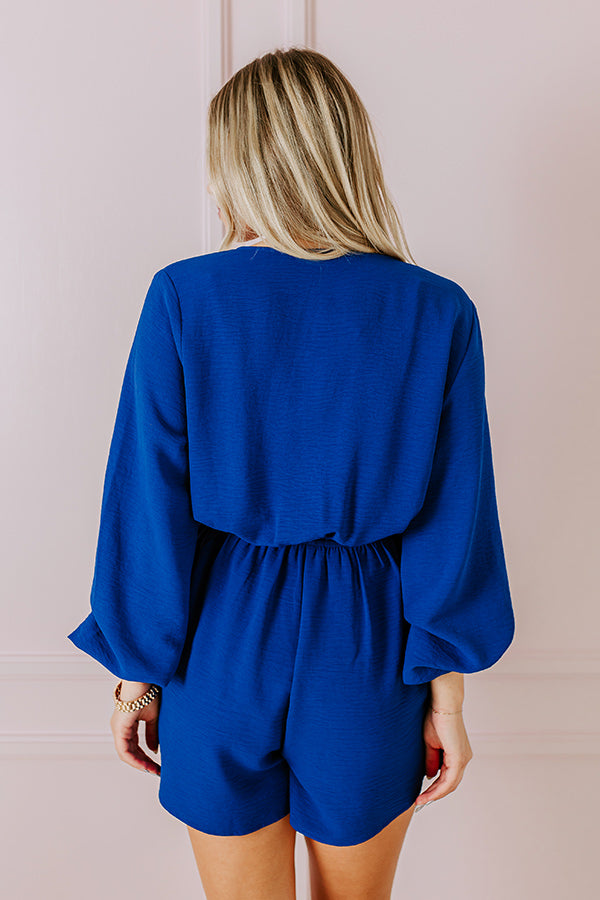 Simply Sweet Romper in Royal Blue Image - 4