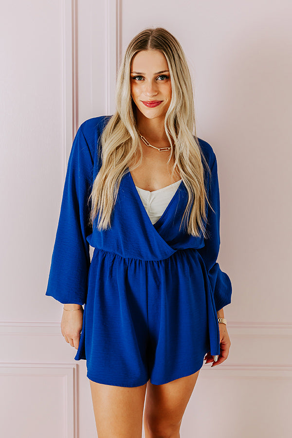 Simply Sweet Romper in Royal Blue Image - 2
