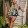 Tropical Treasures Shift Top in Black Curves Image - 1