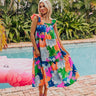 Coastal Dreams Floral Midi in Orange Image - 1