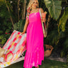 Oh So Chic Maxi Dress in Hot Pink Curves Image - 1