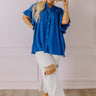 Summer Breeze Shift Top in Royal Blue Curves Image - 1
