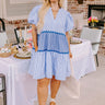 Nautical Dreams Shift Dress in Sky Blue Curves Image - 1