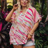 Sorbet Summer Shift Top in Pink Curves Image - 1
