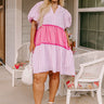 Nautical Dreams Shift Dress in Pink Curves Image - 1