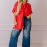 Summer Breeze Shift Top in Red Curves Image - 1
