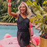 Water's Edge Crochet Cover Up in Black Image - 1