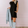 Sangria and Sandals T-Shirt Mini Dress in Black Image - 1