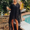 Seaside Peace High Low Cover Up in Black Image - 1