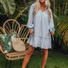 Brunch On The Coast Shift Dress in Sky Blue Image - 1