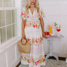 St. Tropez Stroll Floral Midi in Ivory Image - 1