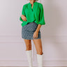 Casual Moment Shift Top in Kelly Green Image - 1