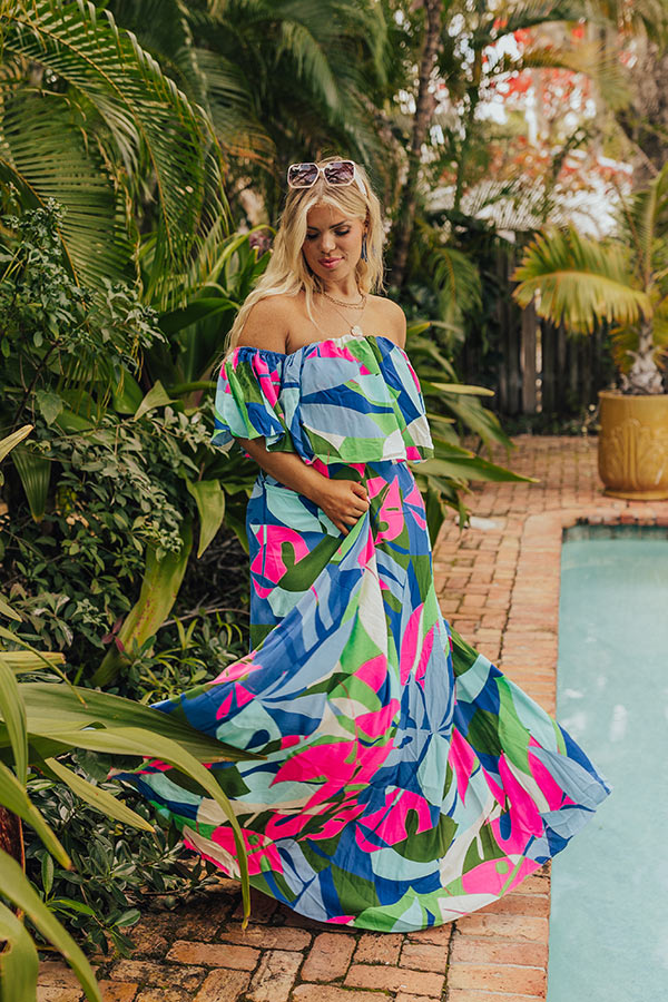 Palms Of Paradise Dress, Cream