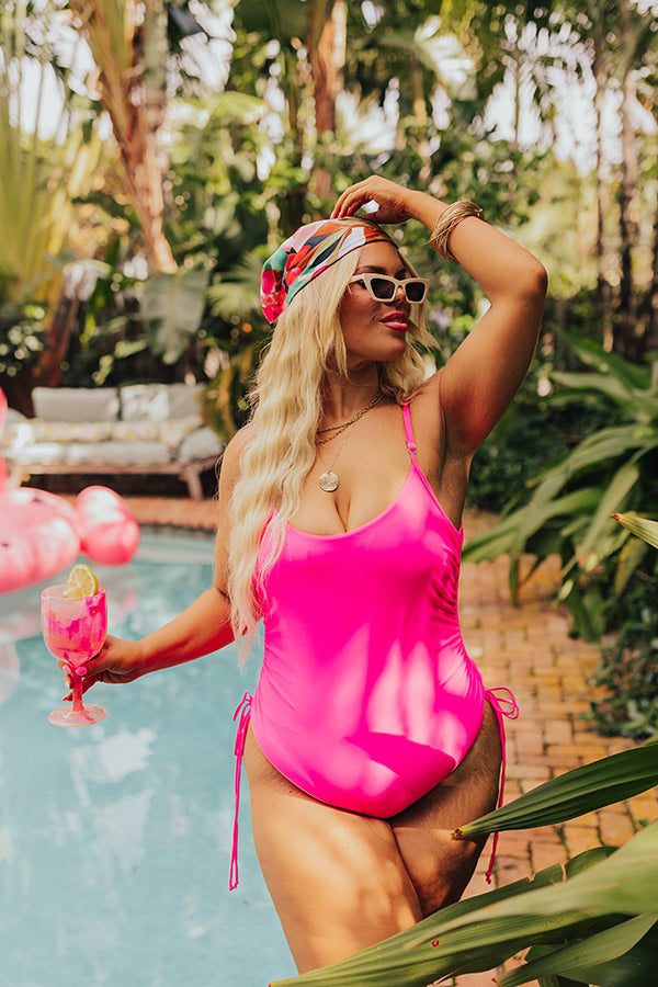 Ride The Tide One Piece Swimsuit in Hot Pink Curves