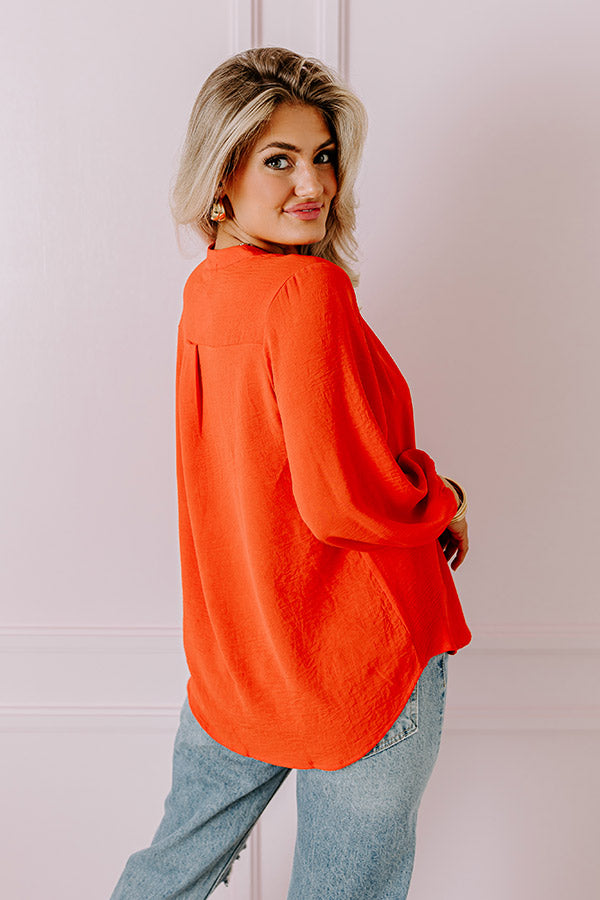 Casual Moment Shift Top in Tangerine Image - 3