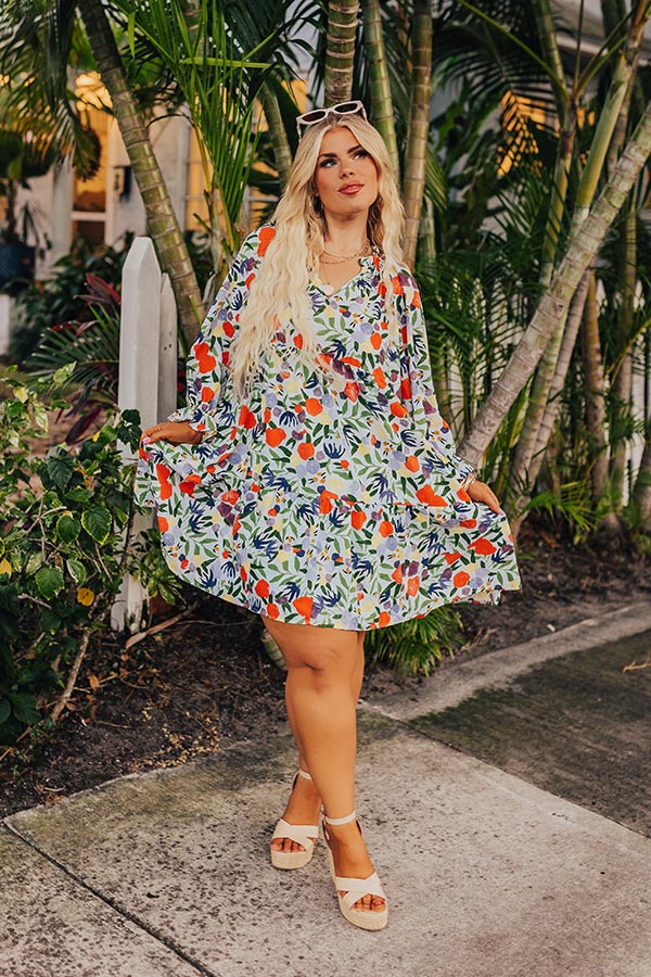 Fresh Blooms Babydoll Mini Dress Curves – Impressions Online Boutique