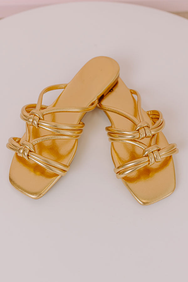 The Willa Metallic Sandal in Gold