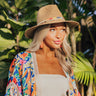 Tropical Shoreline Sun Straw Hat In Tan Image - 1