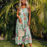 Happy Blooms Smocked Midi in Mint Image - 1