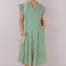 Bayside Brunch Stripe Midi in Emerald Image - 1