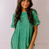 Back To Basics Mineral Wash Shift Top in Green Image - 1