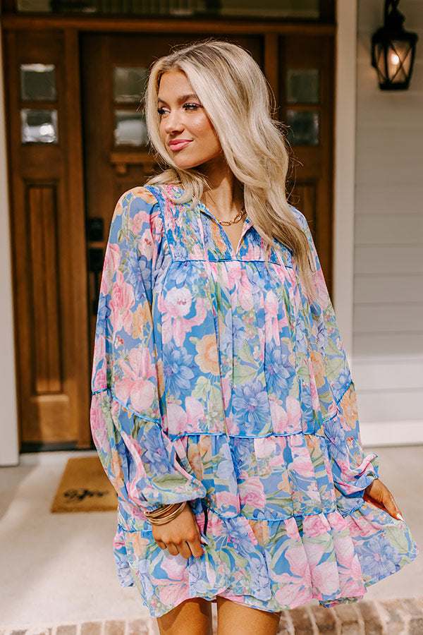 Spring Symphony Floral Mini Dress Image - 5