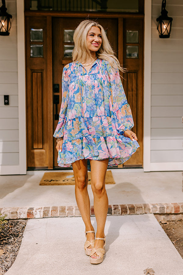 Spring Symphony Floral Mini Dress Image - 4