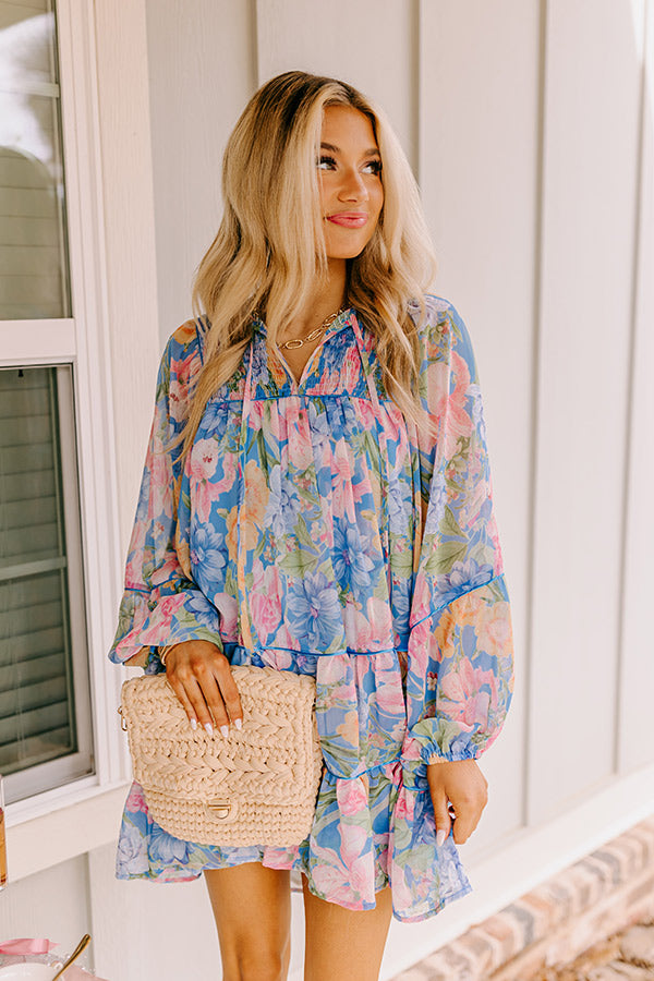 Spring Symphony Floral Mini Dress Image - 3