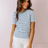 Vacay Mode Stripe Top in Sky Blue Image - 1