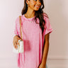 Back To Basics Mineral Wash Shift Top in Pink Image - 1