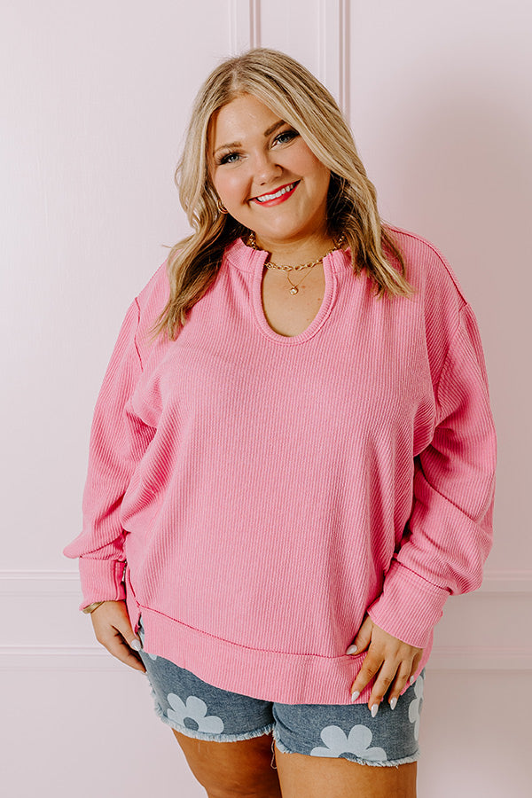 Boardwalk Babe Shift Top in Pink Curves