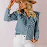 City Stroll Denim Ruffle Top Image - 1